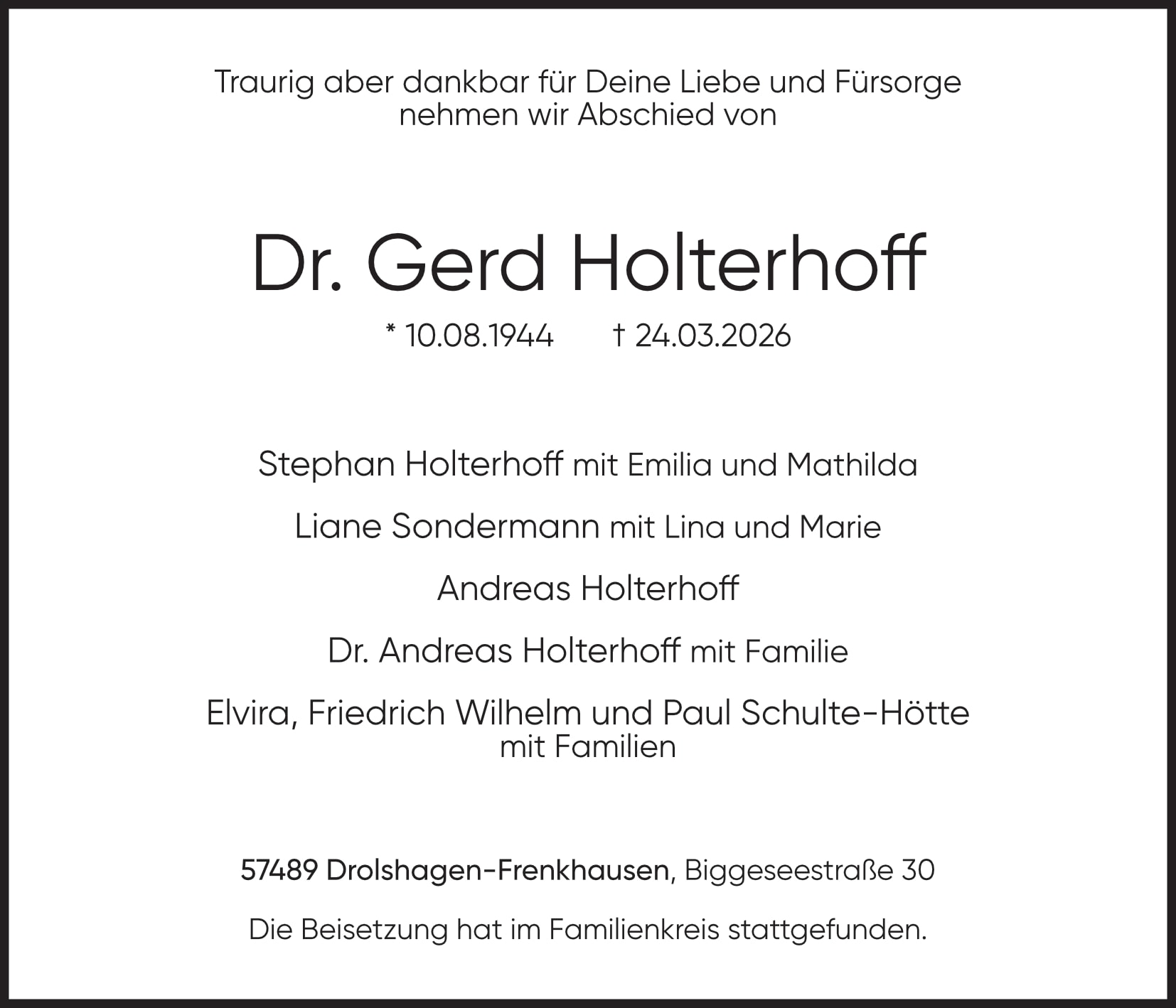 Dr. Gerd Holterhoff